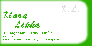 klara lipka business card